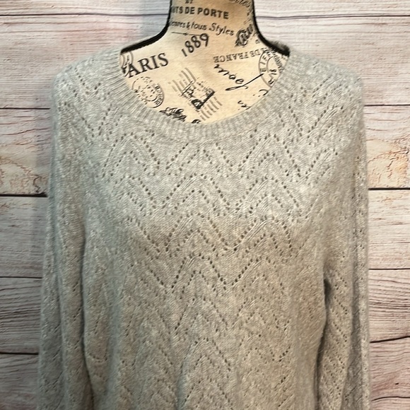 Talbots Pointelle Knit Sweater Light Blue Size Large - Picture 2 of 9